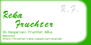reka fruchter business card